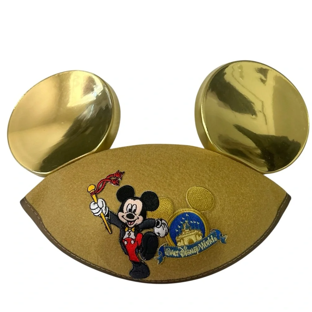Disney vintage Mickey Mouse Mouseketeer gold cap